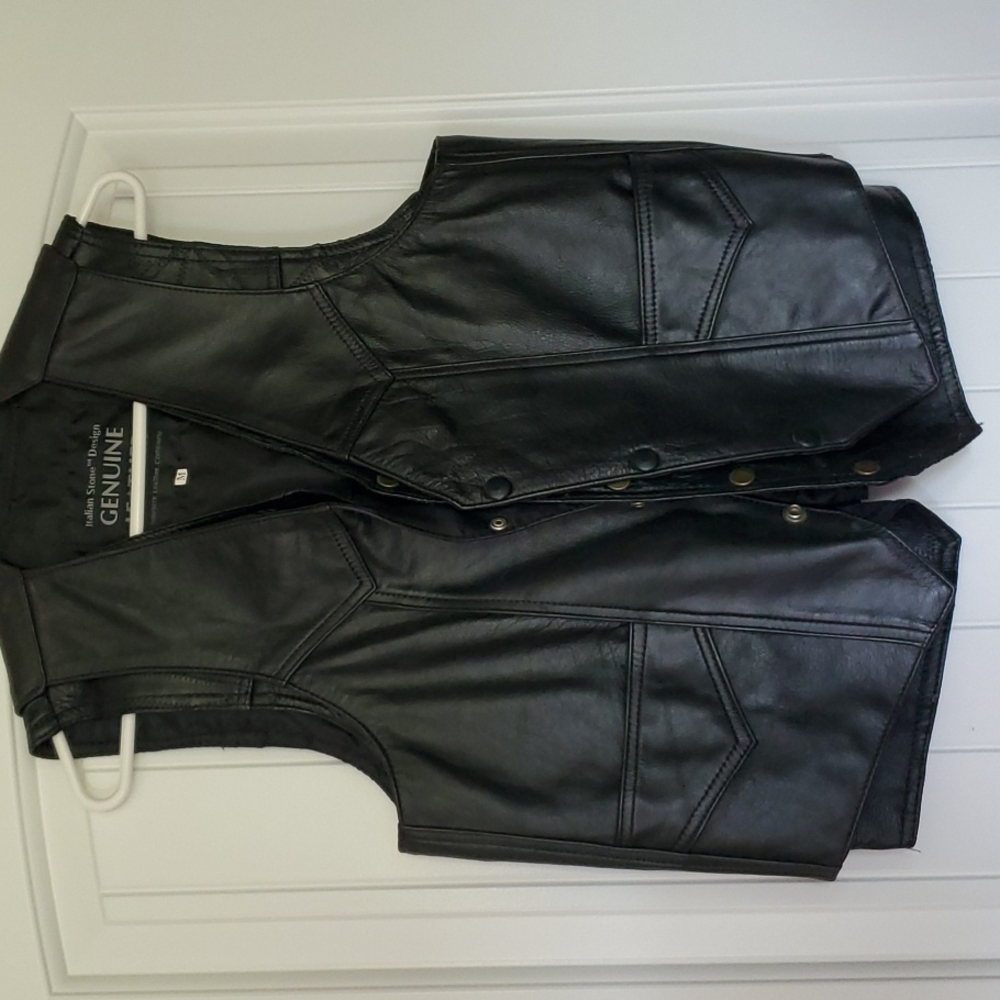 Italian Stone Genuine Leather Vest
